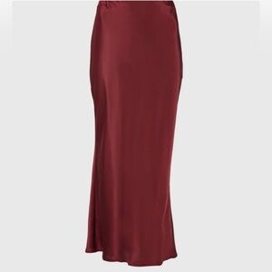 Zara Burgundy Slip Skirt